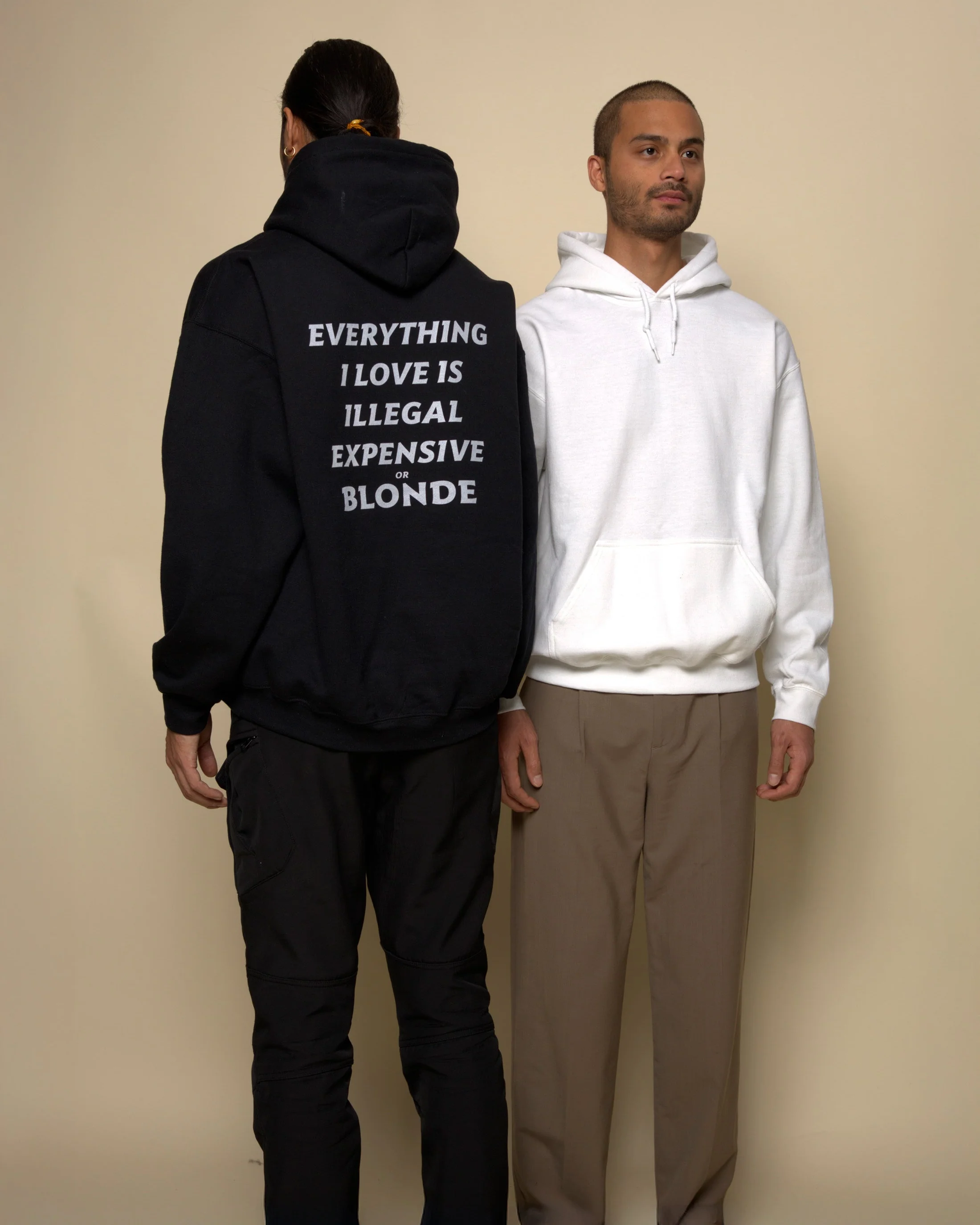 EVERYTHING I LOVE IS ILLEGAL EXPENSIVE OR BLONDE - HOODIE - Image 3