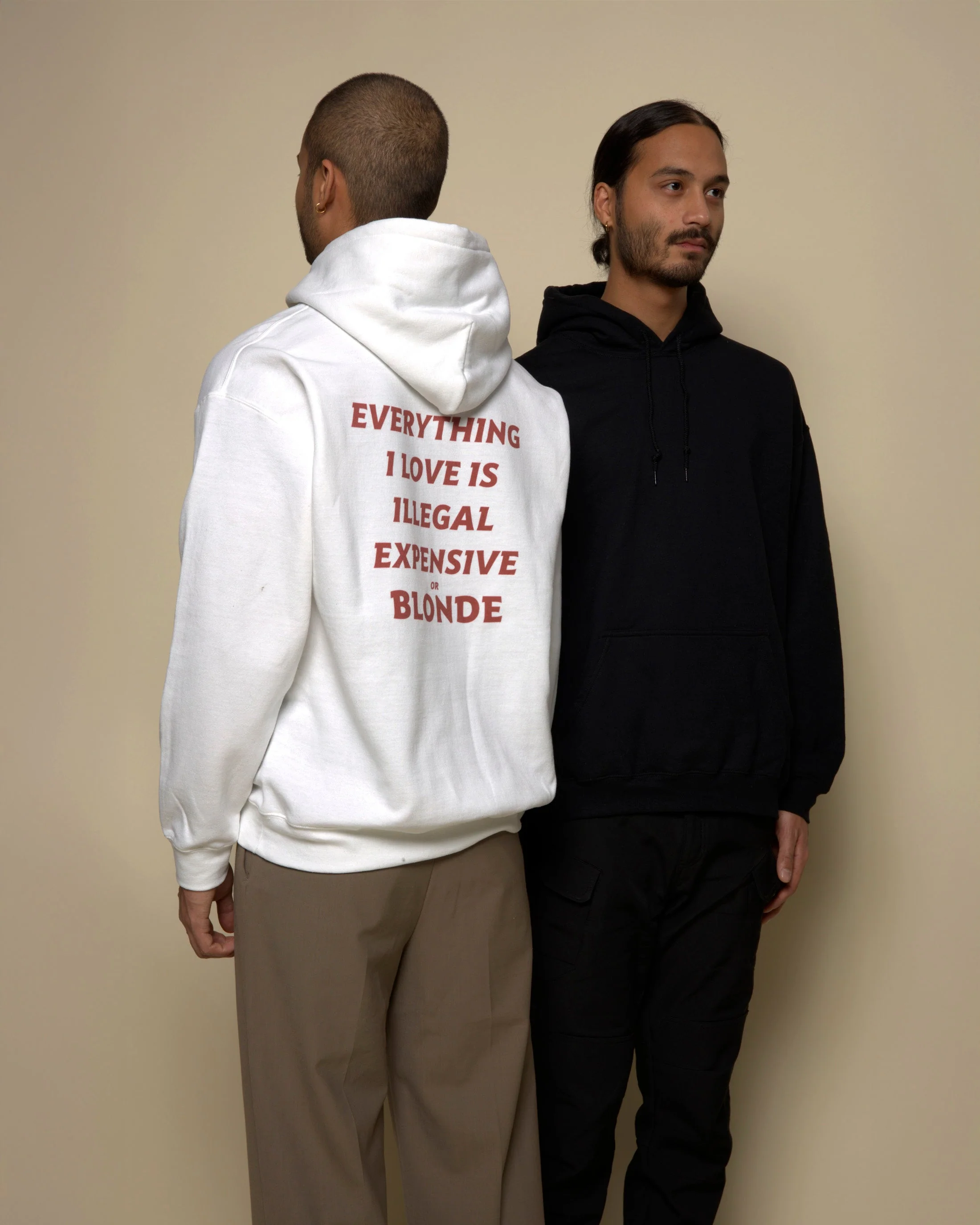 EVERYTHING I LOVE IS ILLEGAL EXPENSIVE OR BLONDE - HOODIE - Image 4