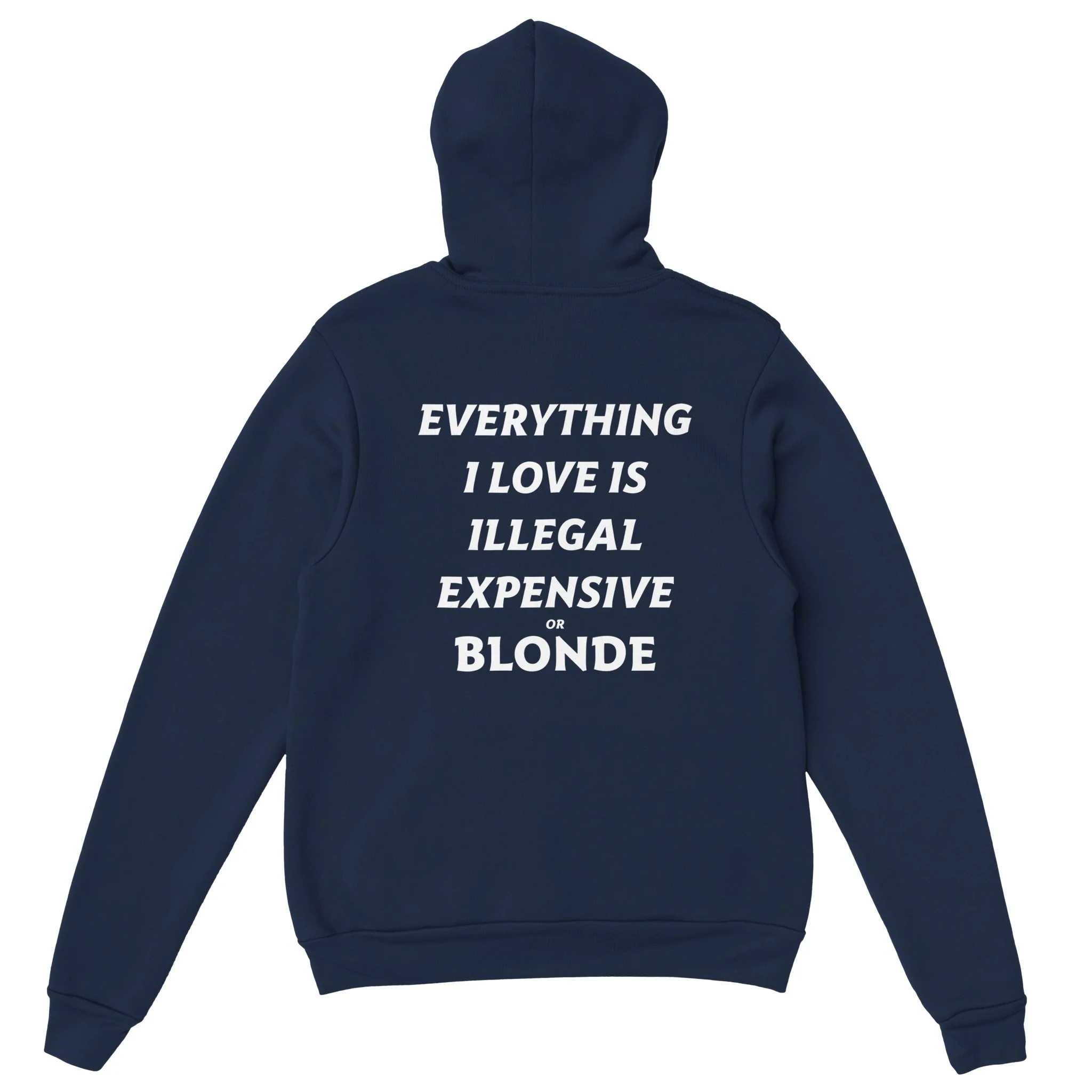 EVERYTHING I LOVE IS ILLEGAL EXPENSIVE OR BLONDE - HOODIE - Image 6