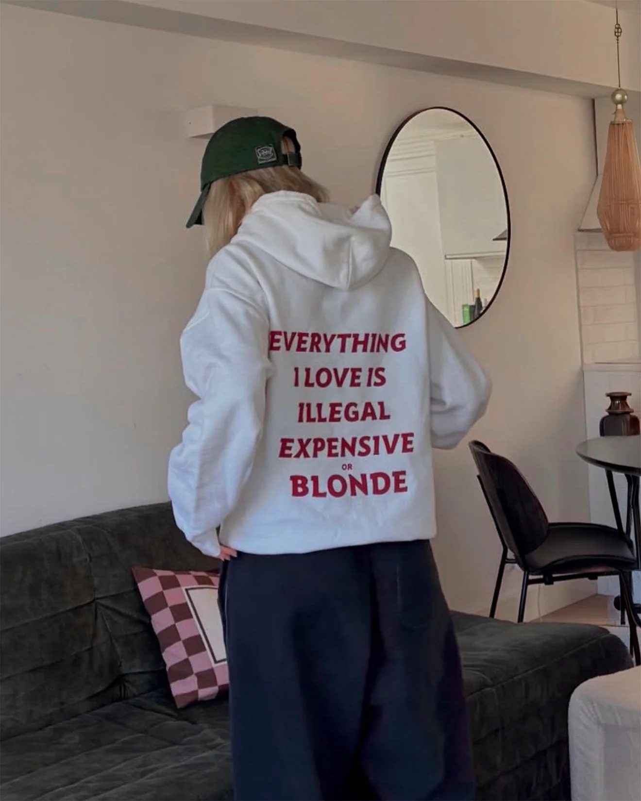 EVERYTHING I LOVE IS ILLEGAL EXPENSIVE OR BLONDE - HOODIE - Image 8