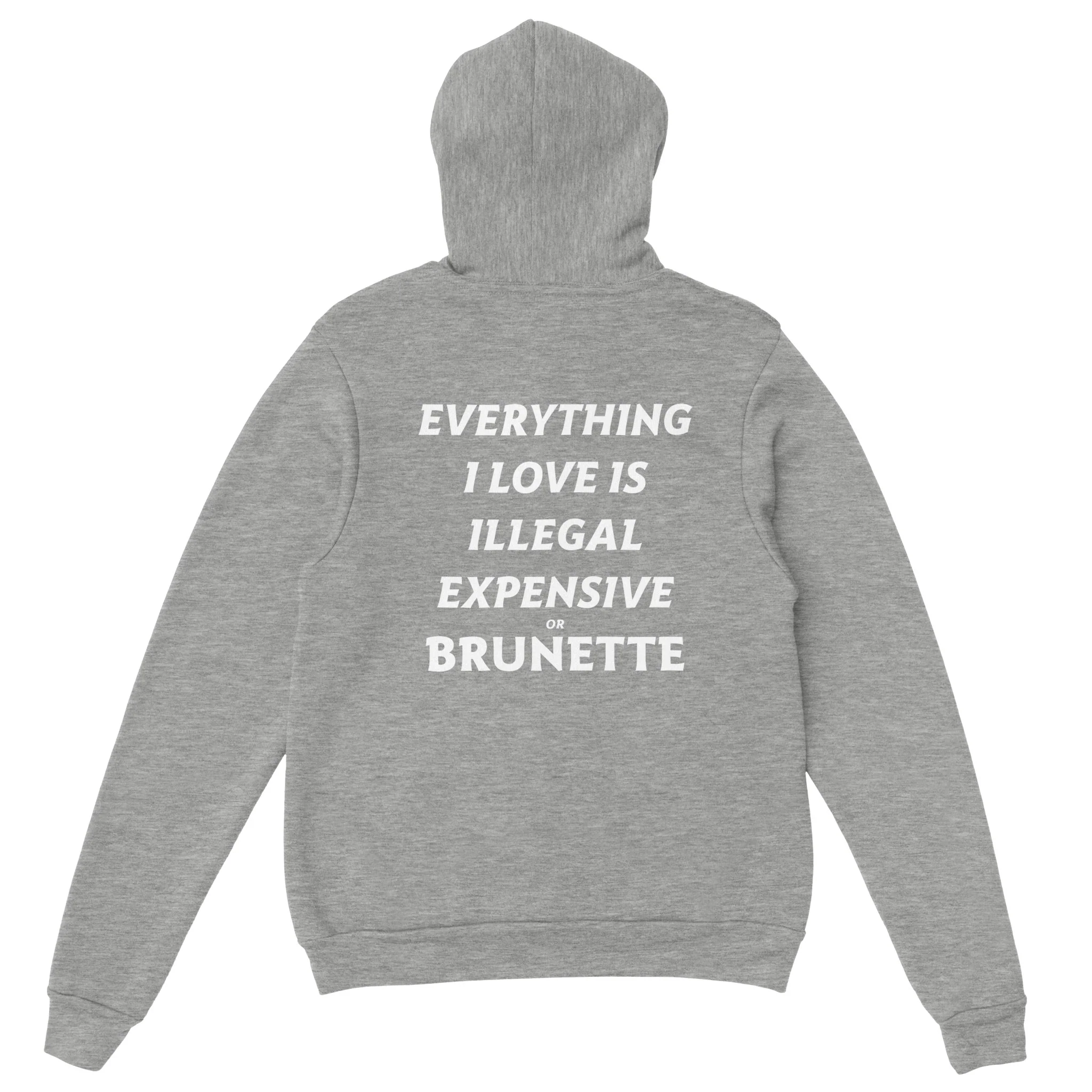 EVERYTHING I LOVE IS ILLEGAL EXPENSIVE OR BRUNETTE - HOODIE - Image 6