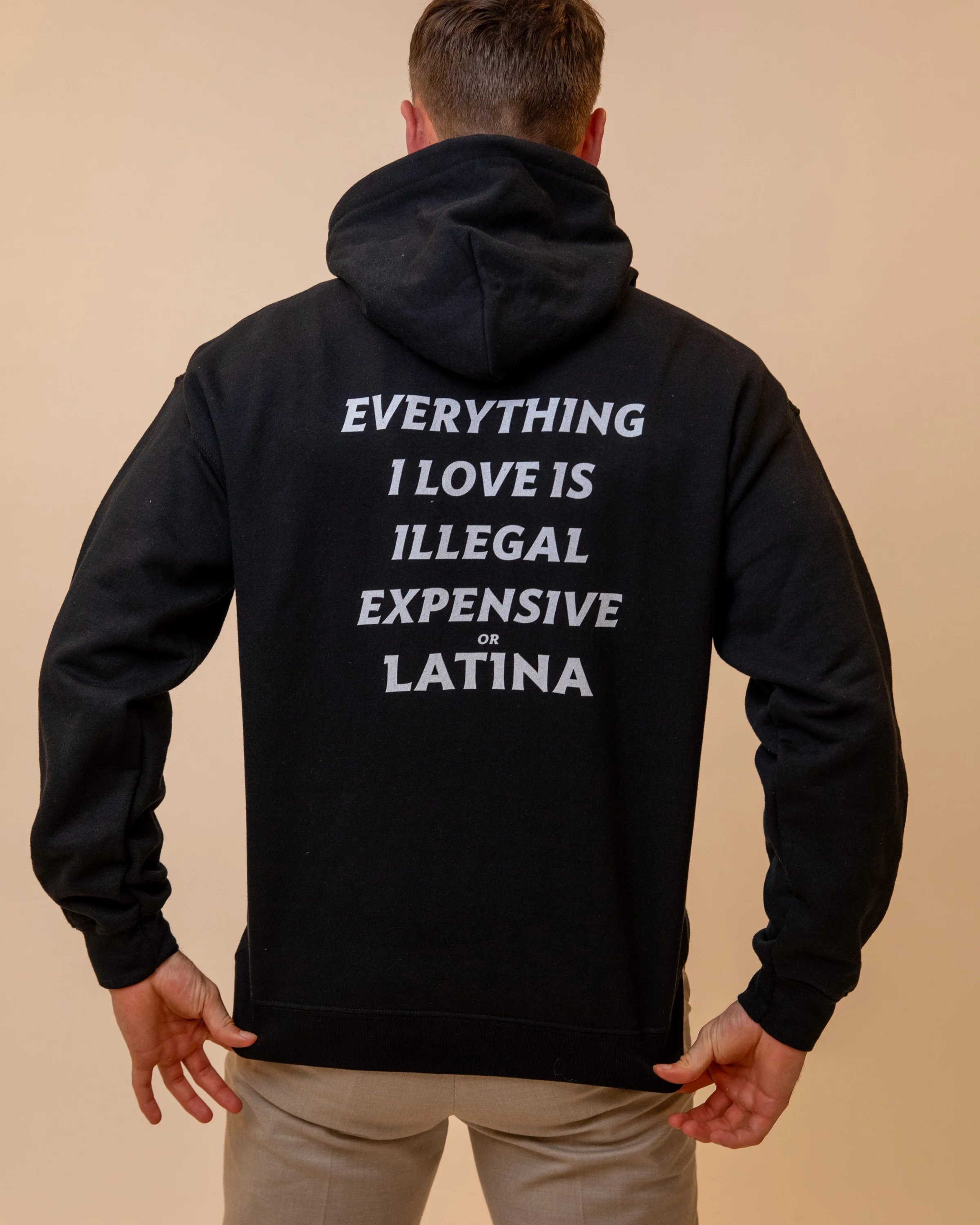 EVERYTHING I LOVE IS ILLEGAL EXPENSIVE OR LATINA - HOODIE - Image 4
