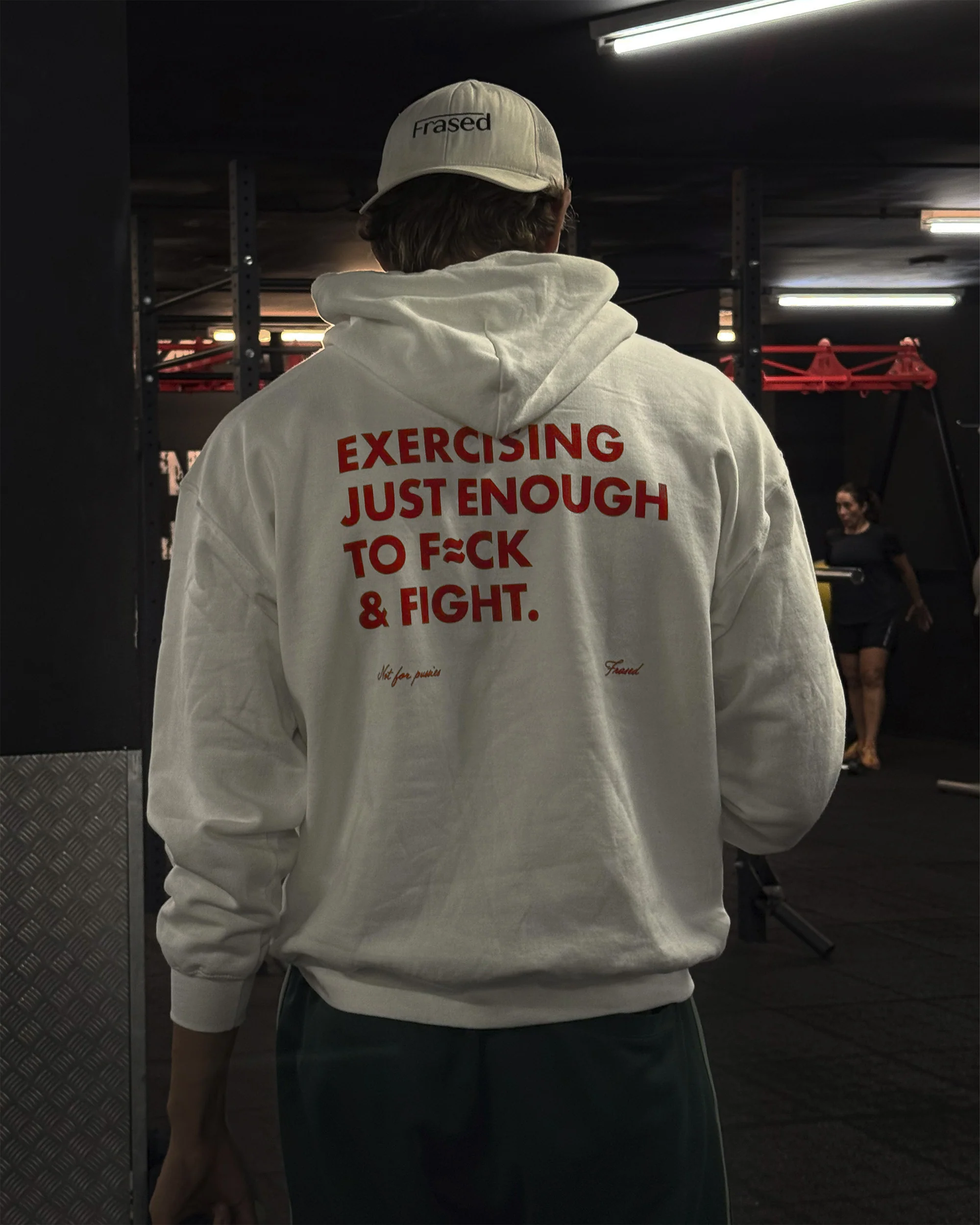 EXERCISING JUST ENOUGH TO F≈CK & FIGHT - HOODIE - Image 3